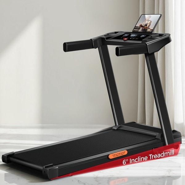 Loopband - Hardloopband - Fitnessband - Trainingsband - Opvouwbare Loopband - Verstelbare Hellingshoek 6% - Triple Touchscreen Display - Compact & Draagbaar Design