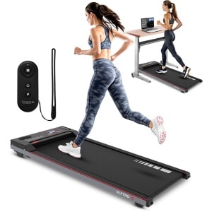Loopband - Mini Loopband - Draagbare Treadmill - Fitnessapparaat - Hardloopband - Compact Ontwerp - Stil & Schokdempend - 100x40 cm Loopvlak - Max 120 kg