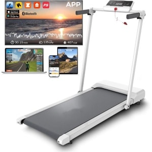 MKSS® Loopband Inklapbaar - Hometrainer Elektrisch - Walking Pad Fitness - Wit