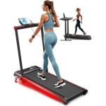 MKSS® Loopband Inklapbaar - Hometrainer Elektrisch - Walking Pad Fitness - Zwart en Rood
