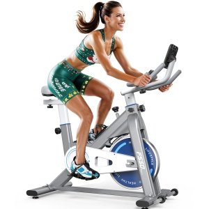 MettleMatic FS50 Hometrainer - Magnetische Fitnesfiets met Bluetooth - Indoor Fitnesfietsen met LCD-Display - 160 KG Belastbaarheid