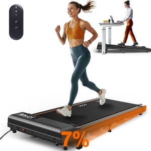 MettleMatic Loopband - Walking Pad - voor thuis met 7% helling - 2,25 PK motor - 1-6 km/h - 7-laags loopoppervlak - geen montage nodig
