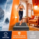 MettleMatic Loopband - Walking Pad voor thuis met 7% helling - 2,25 PK motor - 1-6 km/h - 7-laags loopoppervlak - geen montage nodig