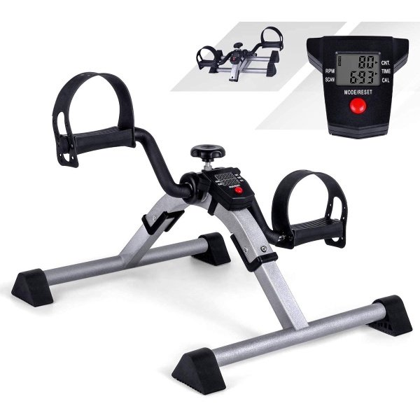 Mini Fiets Pedaaltrainer voor Arm- en Beentraining - Hometrainer met LCD-Monitor