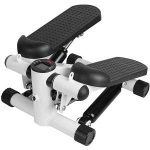 Mini stepper home trainer - Fitness stepper - Cardio stepper - Stappenteller - Thuis sporten - Zwart