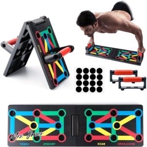 Mrs. Jones 12-in-1 bodybuilding push-up board opvouwbaar spierbord rek krachttraining fitnessapparatuur push-up rek powerpress & multifunctionele drukstandaard voor thuis gym oefening workout met handvatten .