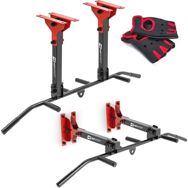 Multi-Grip Optrekstang voor Wand- en Plafondmontage - Duurzame Pull-Up Bar met Antislip Handgrepen - Ideaal voor Fitness en Krachttraining