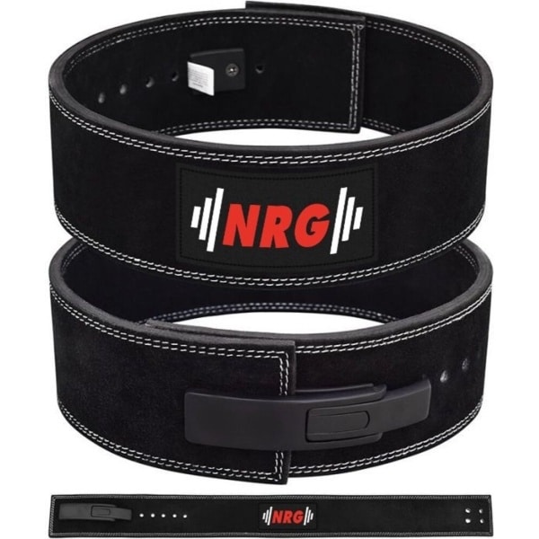 NRG powerlift riem maat S - zwart - hefboomriem - gewichtheffen - powerlift belt - lever belt - krachttraining - krachttraining accessoires - fitness accessoires - powerlifting - body building - lifting belt - riem krachttraining - Barbelts