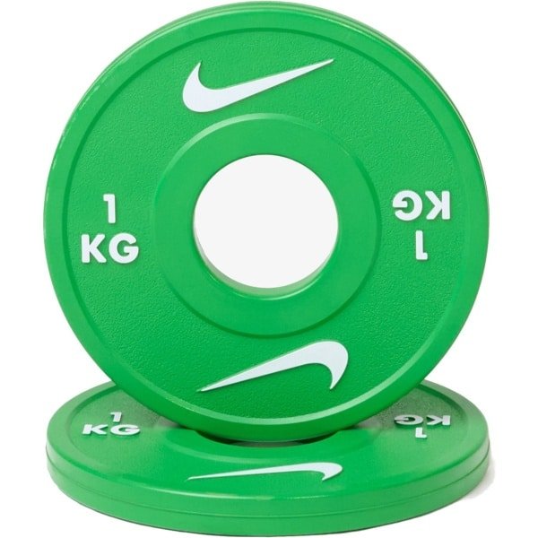 Nike Halterschijven paar 1kg - Gewichtsschijf met Rubbercoating - 50 mm - Voor Gecontroleerde Progressie & Krachttraining