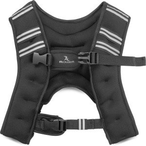 Oefening gewogen trainingsvest zwart - 36 kg voor krachttraining gewichtsvest