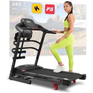 Opvouwbare Elektrische Loopband voor Thuisgebruik - LCD-display, 12 Trainingsprogramma's, Tot 16 km/u, Inclusief Massageband