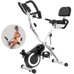 Opvouwbare Hometrainer - Fiets - Stationaire Fiets - Fitnessapparaat - Binnenfiets - 16 Weerstandsniveaus - Stil Riemaandrijving