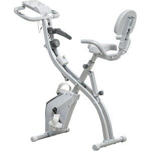 Opvouwbare Hometrainer met Magnetische Weerstand en LCD-Display - 8 Weerstandsniveaus, Ergonomische Handgrepen, Verstelbare Zadelrugleuning en Tablethouder