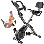 Opvouwbare magnetische hometrainer met groot zadel en 16 weerstandsniveaus