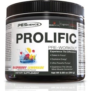 PES PROLIFIC PRE-WORKOUT - RASPBERRY LEMONADE - 40 DOSERINGEN