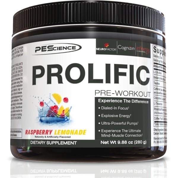 PES PROLIFIC PRE-WORKOUT - RASPBERRY LEMONADE - 40 DOSERINGEN