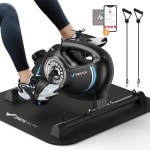 Pedaaltrainer voor Senioren en Thuisgebruik - Ruimtebesparende Mini-Hometrainer met Weerstandsbanden en Antislipmat