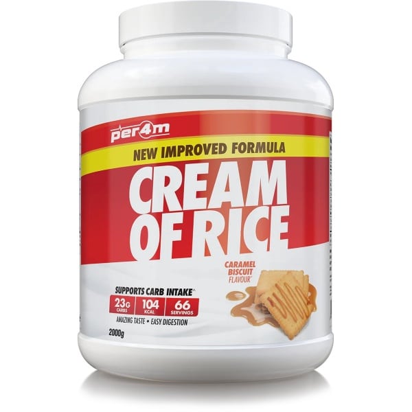 Per4m - Cream of Rice - 2kg - Caramel Biscuit - Weight Gainer - Mass Gainer - COR - Cream of rice - Rijstmeel - Shake - Fitness - Krachttraining - Gym