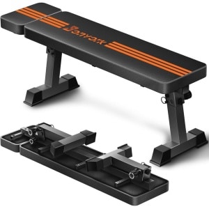 Platte Gewichtsbank 1200 lbs met Hoofdsteun - 132 Inch Opvouwbare Krachttraining Bank voor Thuis