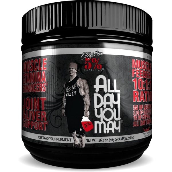 Pre-Workout - All Day You May 435g 5% Nutrition Rich Piana - Fruit Punch