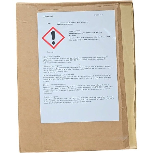 Pre-Workout - Cafeine Poeder - 20 Kg - BeBulk Nutrition - 20 kg Neutraal