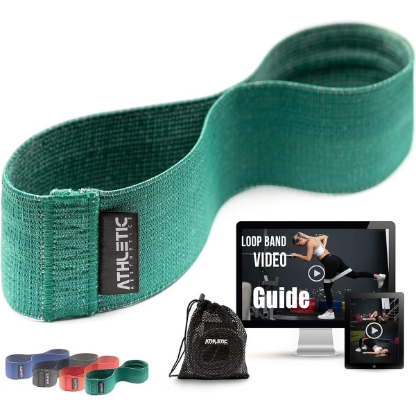 Premium Fitnessbanden voor Krachttraining - Set van Stoffen Weerstandsbanden met Videocursus
