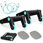 Push-upgrepen 3-in-1 buikroller - kniebandage - weerstandsband voor nucleaire buikspiertraining - krachttraining - calisthenics - fitness