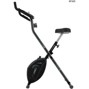 RFWR® Inklapbare hometrainer met verstelbaar stuur en zadel, hartslagmeter, lcd-display, en Silence Fit-systeem