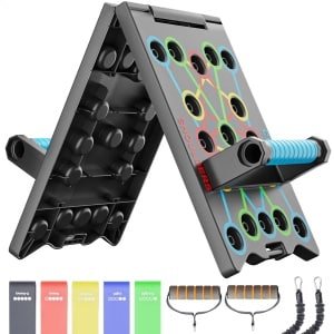 RYCE Push Up Bord - Grips - Board - Bars - Opdruksteunen -Workout - Fitness - Krachttraining - Incl. Weerstandsbanden