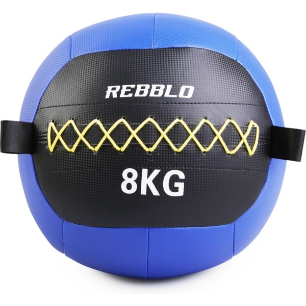Rebblo Wall Ball - 8 Kg Gewichtsbal - Crossfit Medicijnbal - Fitness Gewicht - Kunstleer - ⌀ 32 cm