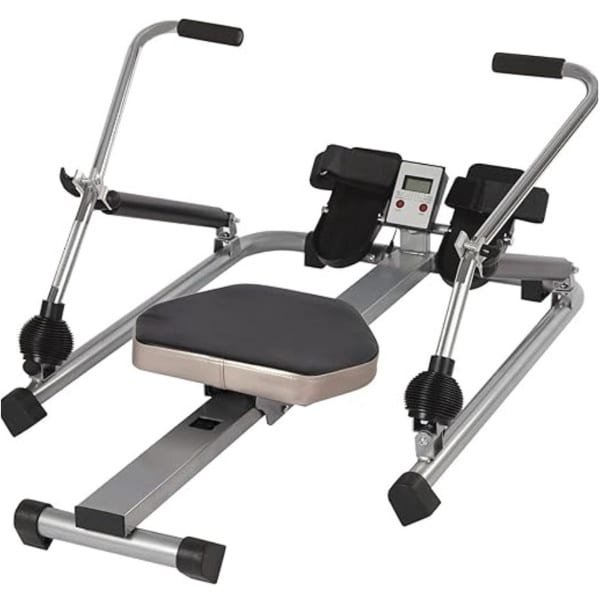 Roeitrainer Inklapbaar - Hometrainer - Roeimachine Fitness - Zilver en Zwart