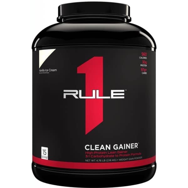 Rule1 R1 Clean Gainer (4,8lbs) Vanilla Ice Cream - Gewichtstoename - Zonder Creatine