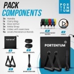 Set van 2 Elastische Weerstandsbanden - Voor Yoga, Calisthenics, Gym, Crossfit, Pilates en Thuisfitness - Met Enkel- en Deuranker