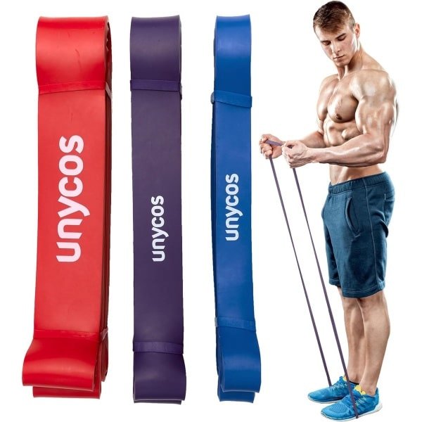 Set van 3 Latex Weerstandsbanden in Opbergtas - Krachttraining en Fitness met 10 tot 56 kg Weerstand