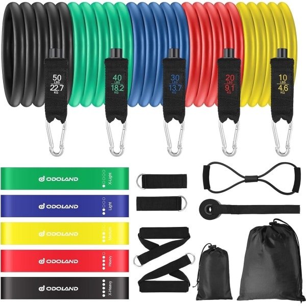 Set van 5 Weerstandsbanden voor Fitness - Versterk je Krachttraining met Één Set