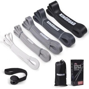 Set van 5 Weerstandsbanden voor Krachttraining en Stretching - Fitness Elastiek met 5 Weerstandsniveaus en E-book