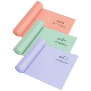 Spokey RIBBON TEX SET weerstandsbanden - Voordeelset (3-in-1) - Fitness elastieken - 3 niveaus - 200 x 15 cm - 7 kg / 12 kg / 17 kg weerstand - Geschikt voor krachttraining en yoga