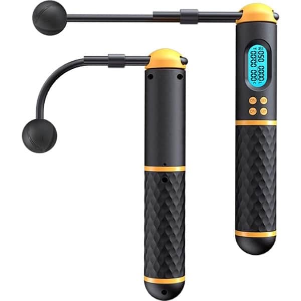 Springtouw digitaal verstelbaar met led-teller en stalen kabel voor fitness crossfit sport gym draadloos calorieënteller voor volwassenen dames en kinderen