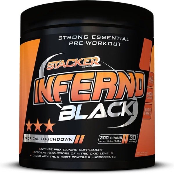 Stacker2 Inferno Black (30 serv) Tropical Touchdown - Pre-Workout - Pre-Workout Booster