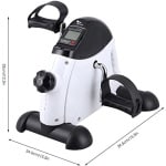 Stoelfiets - Bureaufiets - Hometrainer Fiets - Roeimachine - Fietsbel - Draagbare Pedaaltrainer Gym - Met LCD Display Voor Dames en Heren - Wit
