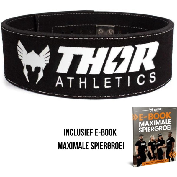 Thor Athletics Lifting Belt - Powerlift Riem - Fast Clip Sluiting - Lever Belt - Krachttraining Accessoires - Zwart - Maat (L)