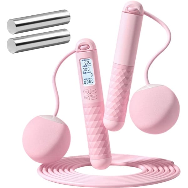 Touwloze Springtouw met Slimme Teller - Draadloos Fitness Accessoire - Voor Cardio Training & Afvallen - Geschikt voor Mannen en Vrouwen - Zwart - 1 Stuk