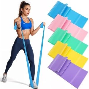 Trainingsbanden Set - 5 Stuks | Weerstandbanden voor Krachttraining, Stretching en Fysiotherapie