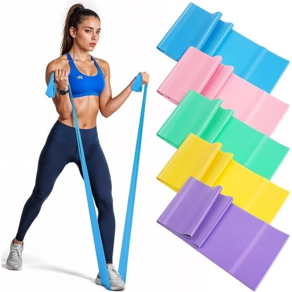 Trainingsbanden Set - 5 Stuks | Weerstandbanden voor Krachttraining, Stretching en Fysiotherapie