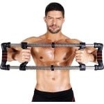 Twee-richting-twister-armtrainer met instelbare weerstand van 40-100 kg voor krachttraining - borst armen rug buikspieren - fitnessset thuis reis buiten nek trainer