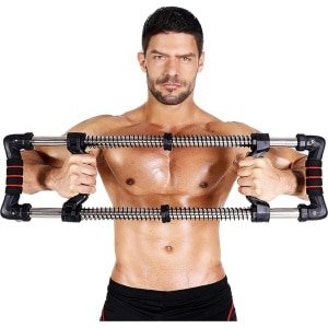 Twee-richting-twister-armtrainer met instelbare weerstand van 40-100 kg voor krachttraining - borst armen rug buikspieren - fitnessset thuis reis buiten nek trainer