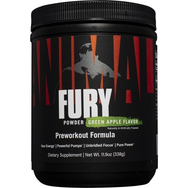 Universal Nutrition Animal Fury (20 serv) Green Apple - Pre-Workout - Pre-Workout Booster