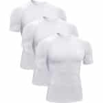 VIMOSE 3 Stukken Sport T-Shirt Heren - Sportkleding Man - Fitnesskleding - Jongens Kleding voor Fitness, CrossFit & Gym -Wit-XL