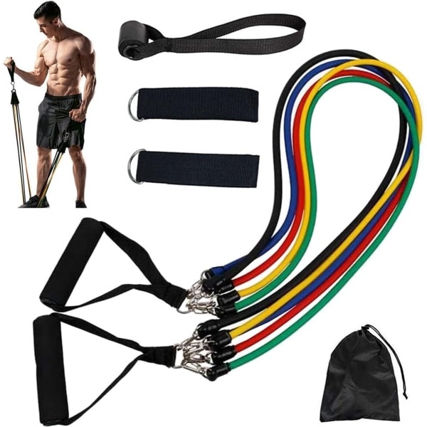 Veelzijdige Weerstandsbanden Set voor Krachttraining en Fitness met Accessoires