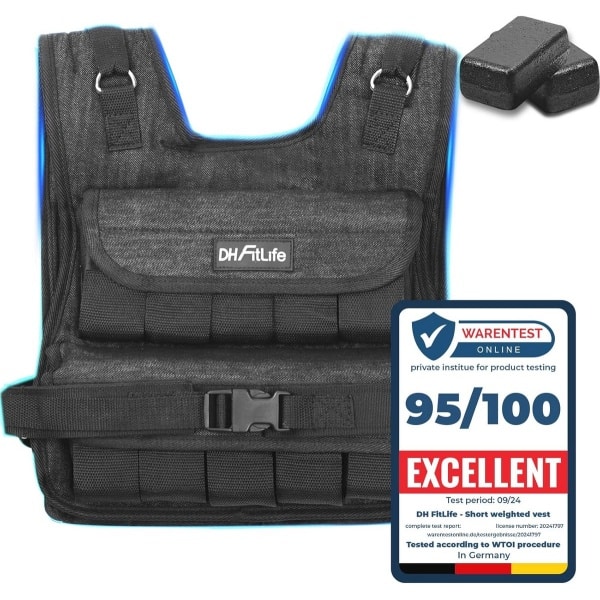 Verstelbaar Gewichtsvest voor Krachttraining en Spieropbouw - Compact en Stabiel - Gewicht tot 20 KG